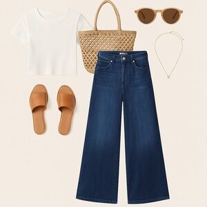 Good American Wide Leg Palazzo
